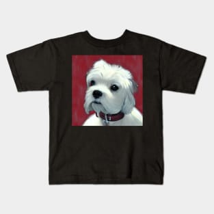 Cute Crusty White Dog Puppy Kids T-Shirt
